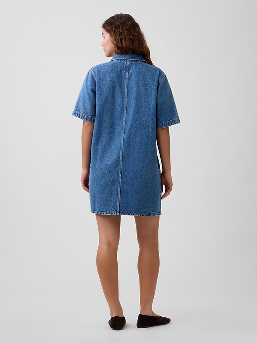 Image number 2 showing, Relaxed Mini Denim Shirtdress