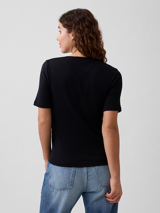 Image number 2 showing, Modern Ribbed Crewneck T-Shirt