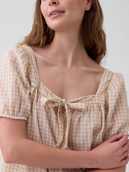 Image number 4 showing, Relaxed Tie-Front Top