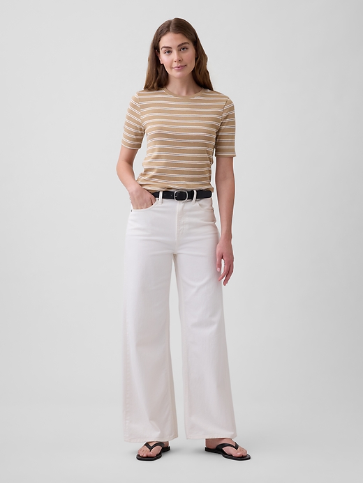 Image number 3 showing, Modern Ribbed Crewneck T-Shirt