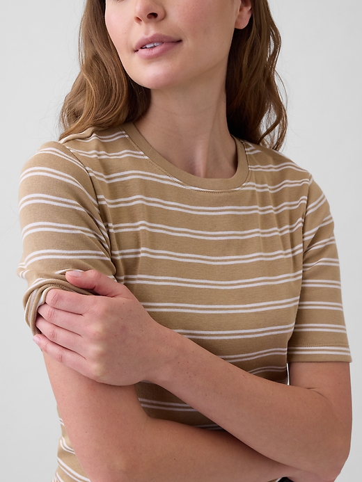 Image number 4 showing, Modern Ribbed Crewneck T-Shirt