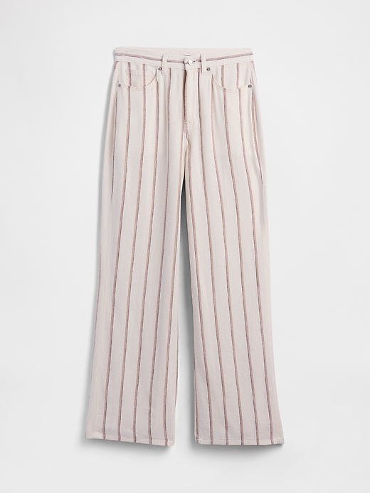 Image number 7 showing, High Rise Linen-Blend Wide-Leg Pants
