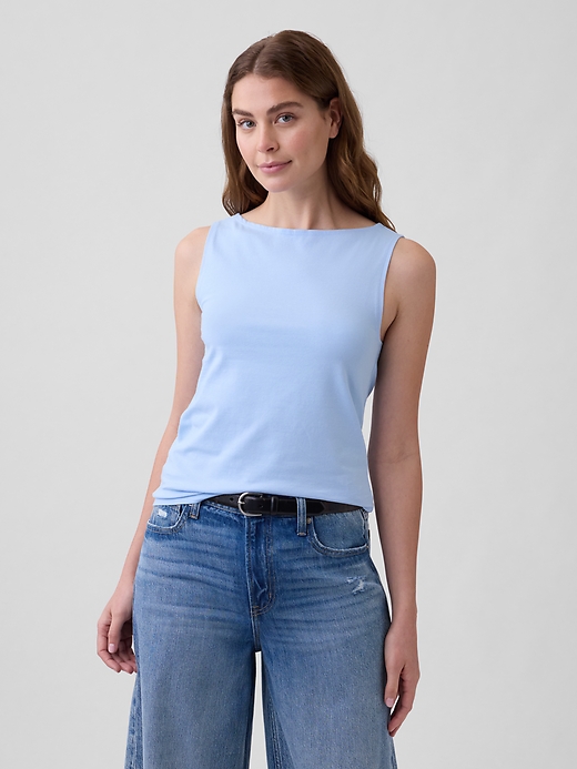 Image number 1 showing, Boatneck Tank Top