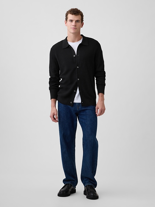 Image number 3 showing, Textured Button-Up Sweater