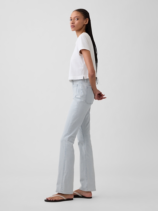 Image number 3 showing, Mid Rise Universal Stripe Baby Boot Jeans