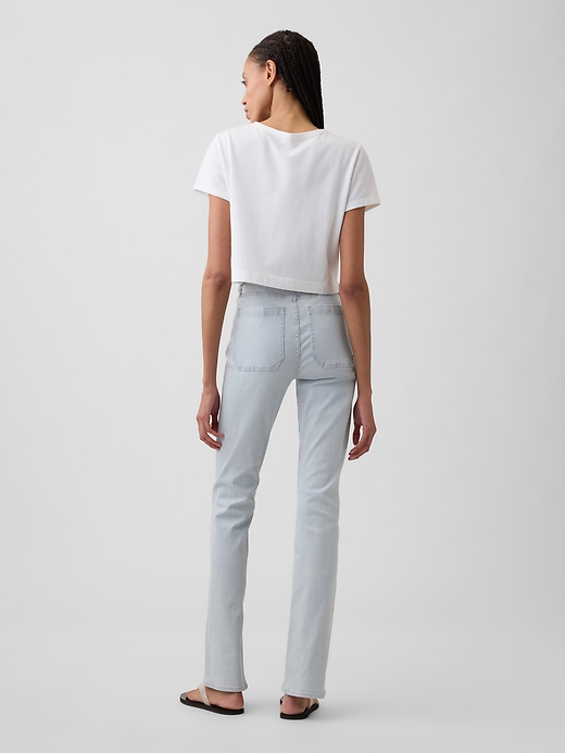 Image number 4 showing, Mid Rise Universal Stripe Baby Boot Jeans