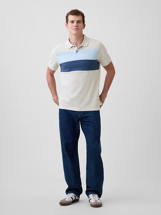 Image number 3 showing, Colorblock Stretch Pique Polo Shirt