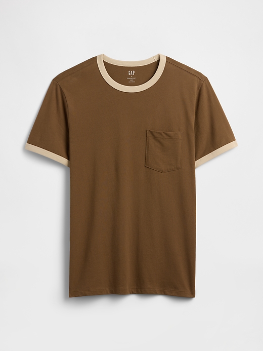 Image number 5 showing, Everyday Soft Ringer Pocket T-Shirt