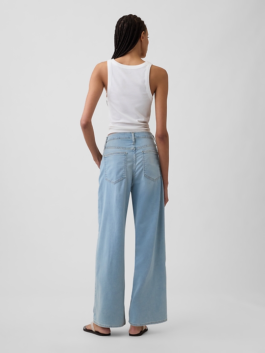 Image number 4 showing, High Rise Wide-Leg Sweatpant Jeans