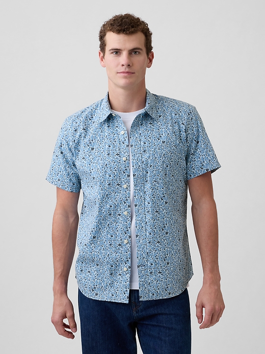 Image number 1 showing, Stretch Poplin Shirt in Standard Fit