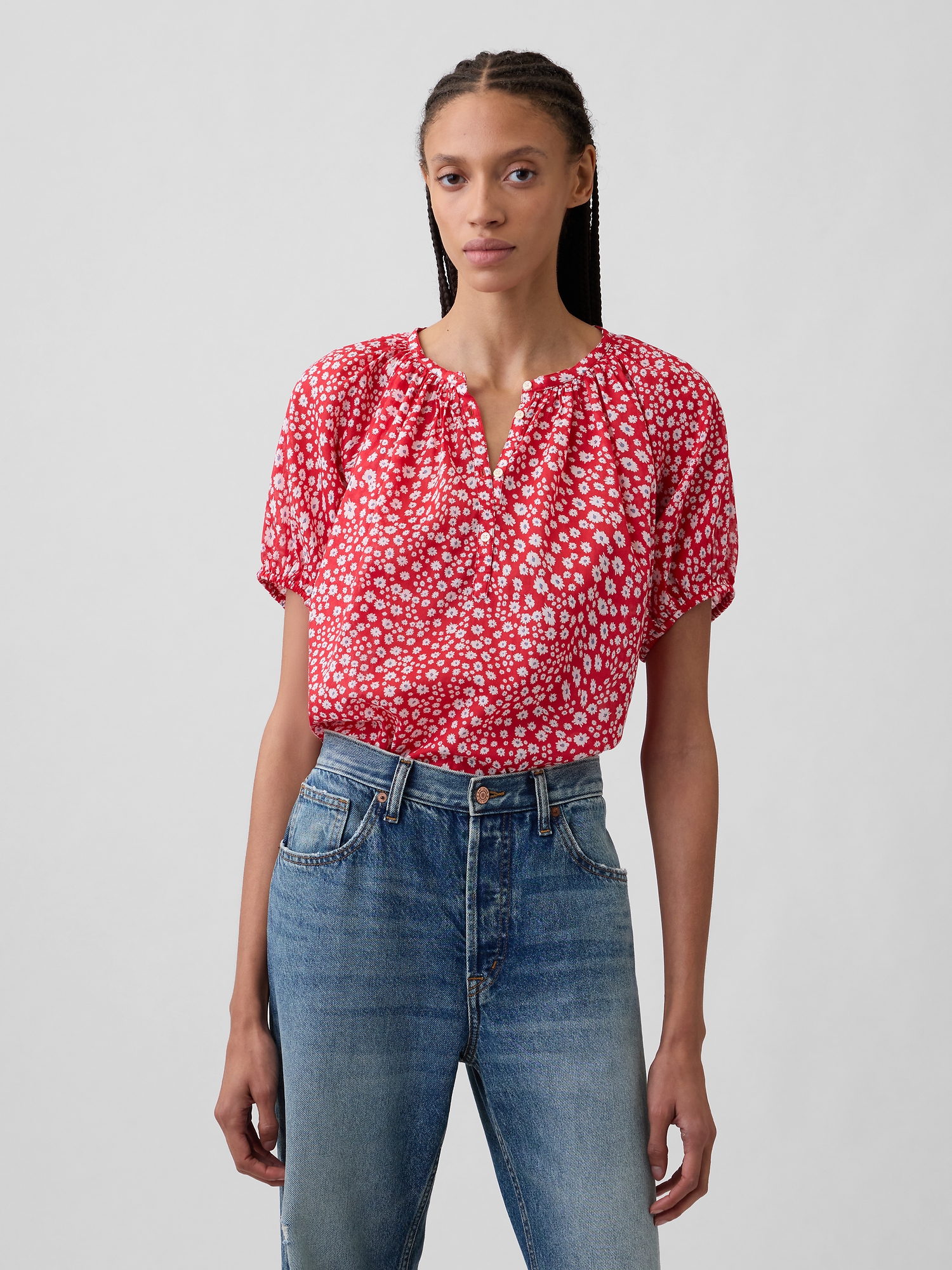 Oversized Puff Sleeve Top | Gap Factory