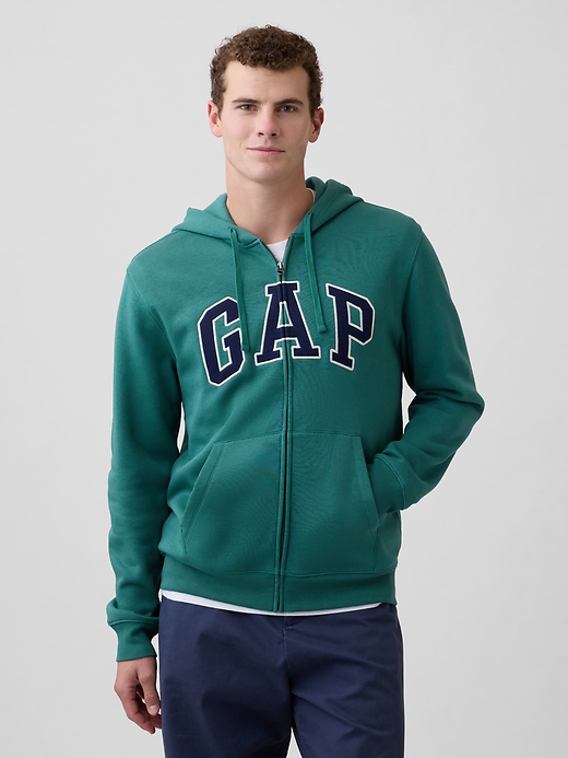 L'image numéro 1 présente Veste à capuchon décontractée à logo Gap pour Adulte
