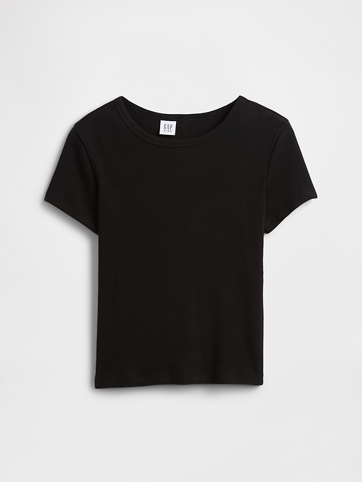 Image number 1 showing, Kids Ribbed Crewneck T-Shirt