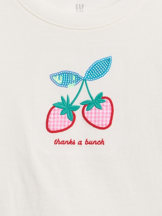 L'image numéro 3 présente T-shirt surdimensionné à imprimé pour enfant