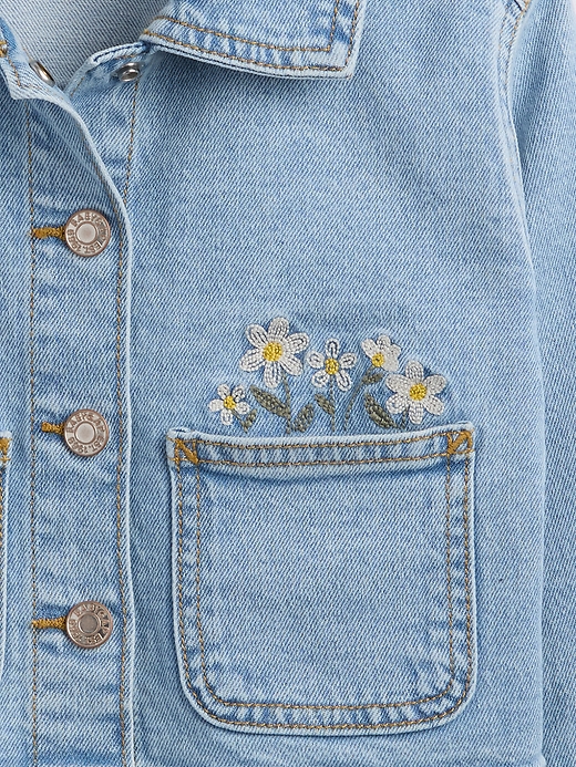 Image number 3 showing, babyGap Embroidered Denim Jacket