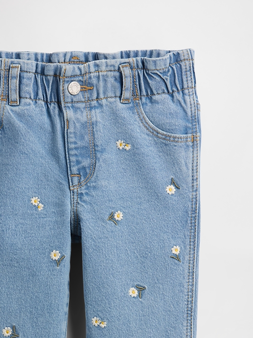 Image number 3 showing, babyGap Embroidered Paperbag Mom Jeans