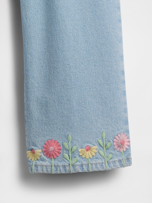 Image number 3 showing, babyGap Embroidered Wide-Leg Jeans