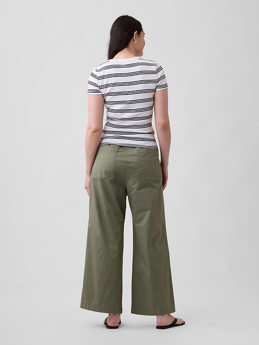 Image number 6 showing, High Rise Easy Wide-Leg Khakis