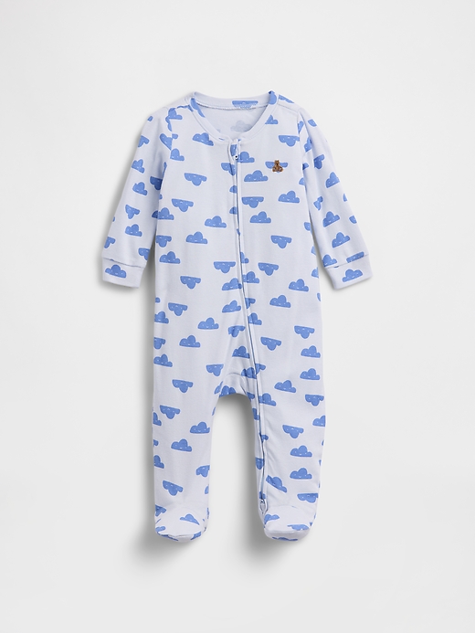 Image number 1 showing, Baby Print Two-Way Zip One-Piece