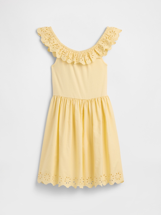 Image number 1 showing, Kids Eyelet Ruffle Dress