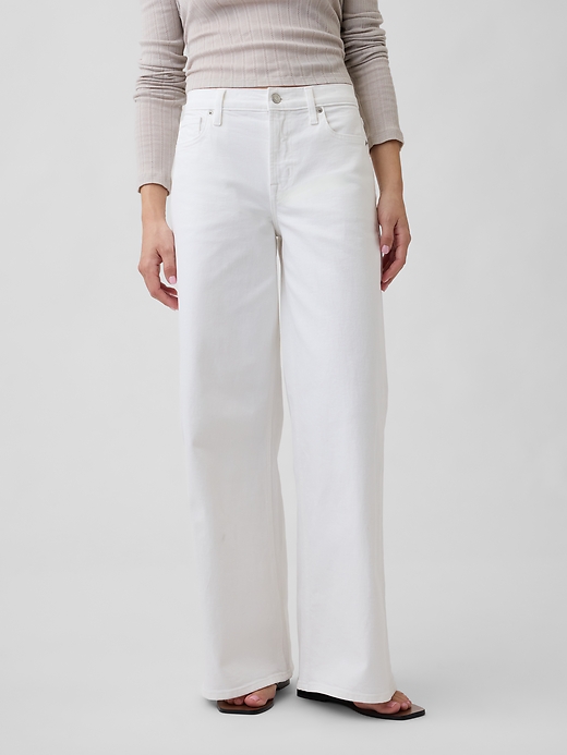 Image number 2 showing, Mid Rise Wide-Leg Jeans