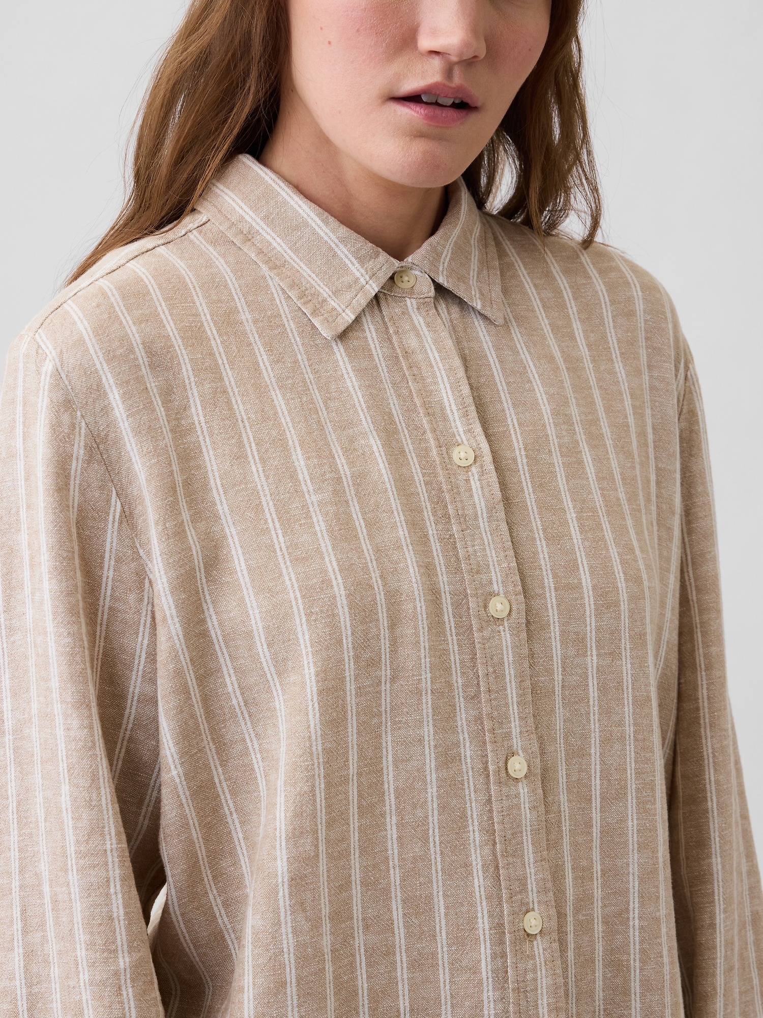 Linen-Blend Easy Shirt | Gap Factory