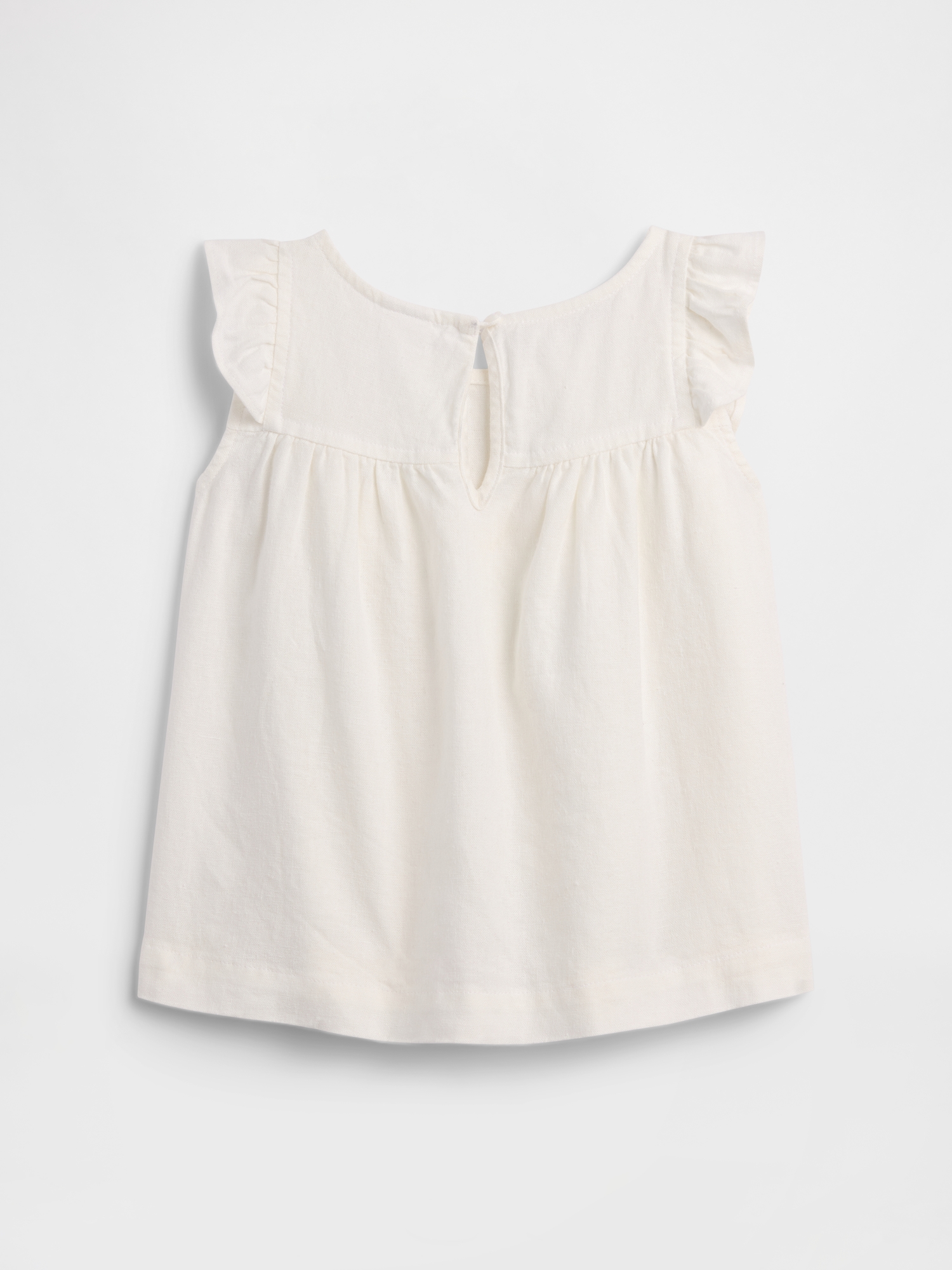 babyGap Linen-Blend Ruffle Top | Gap Factory