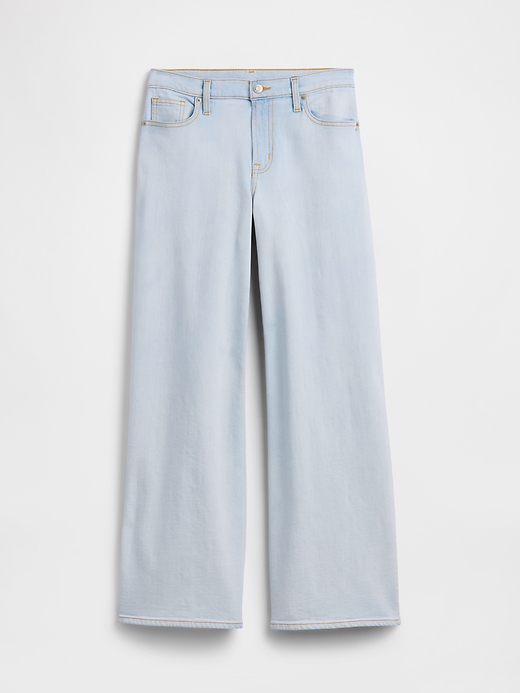 Image number 7 showing, Mid Rise Wide-Leg Jeans
