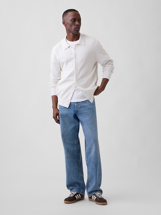 Image number 3 showing, Textured Button-Up Sweater