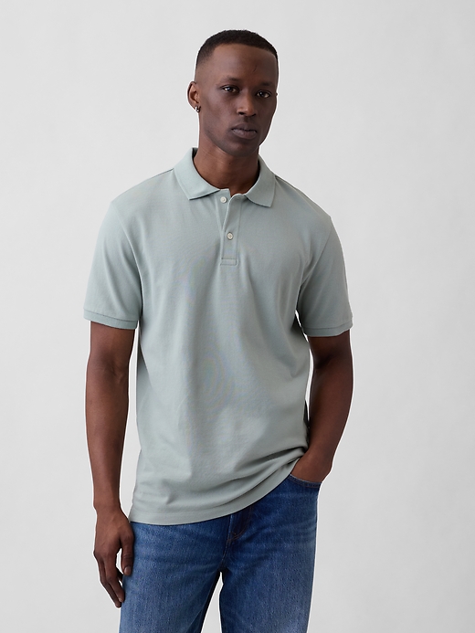 Image number 1 showing, Stretch Pique Polo Shirt