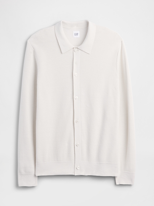 Image number 5 showing, Textured Button-Up Sweater