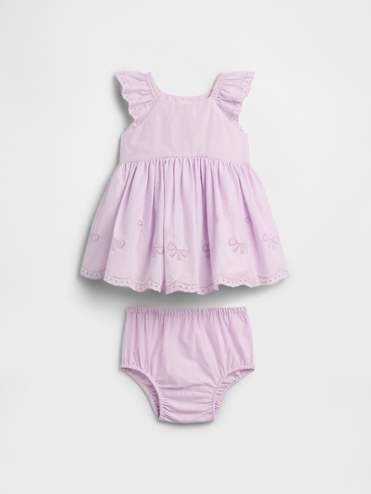 Image number 1 showing, Baby Eyelet Two-Piece Dress Set