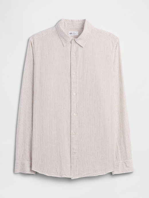 Image number 5 showing, Linen-Blend Shirt in Standard Fit