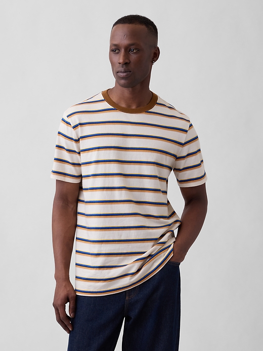 Image number 1 showing, Everyday Soft Stripe Crewneck T-Shirt