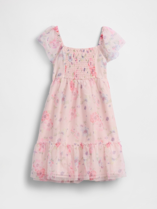 Image number 2 showing, Kids Tulle Flutter Sleeve Dress