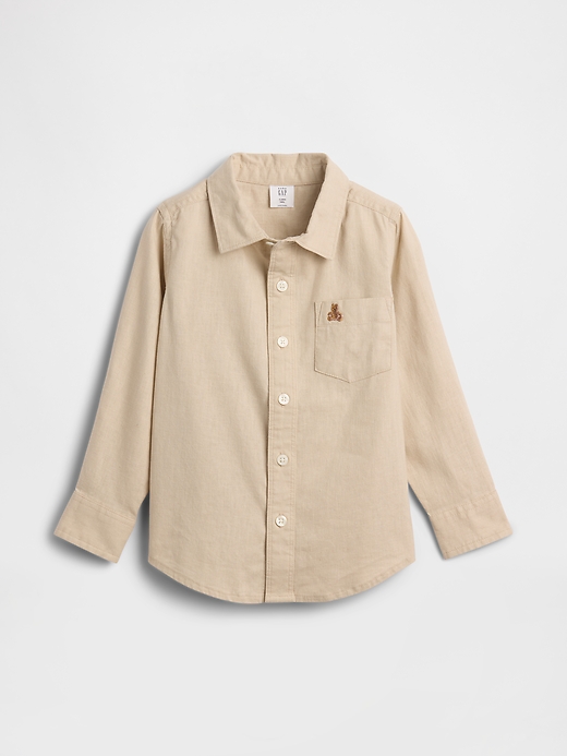 Image number 1 showing, babyGap Linen-Blend Shirt
