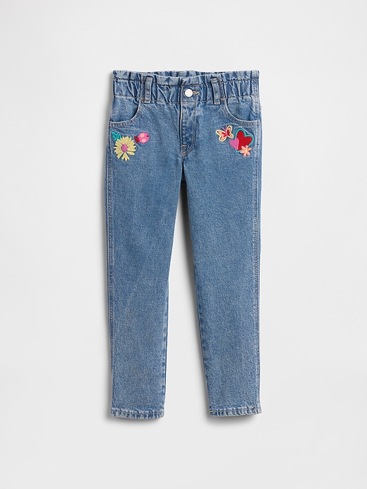 Image number 1 showing, babyGap Embroidered Paperbag Mom Jeans