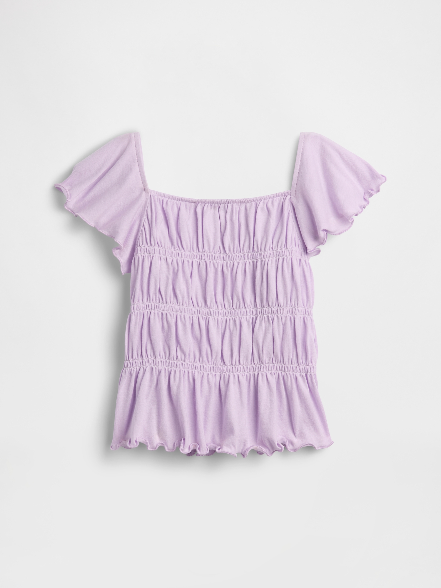 Kids Smocked Flutter Sleeve Top | Gap Factory