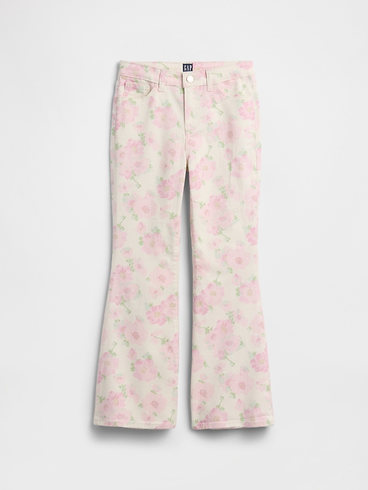 Image number 1 showing, Kids High Rise Print '70s Flare Jeans