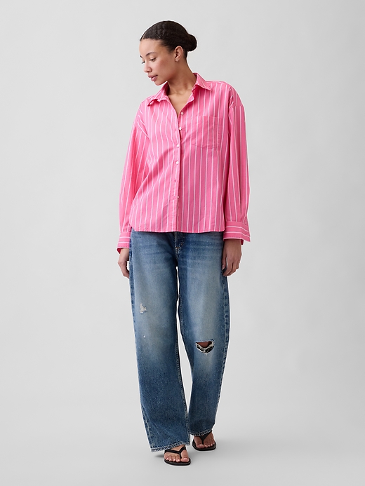 Image number 3 showing, Oversized Shirt in Poplin