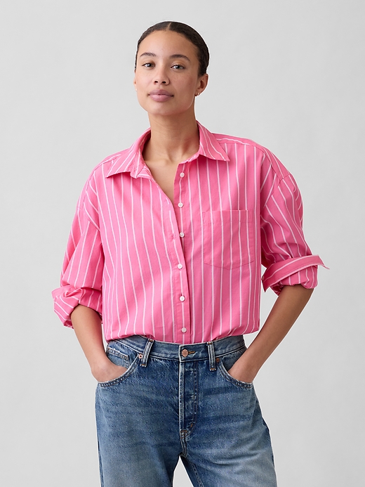 Image number 1 showing, Oversized Shirt in Poplin