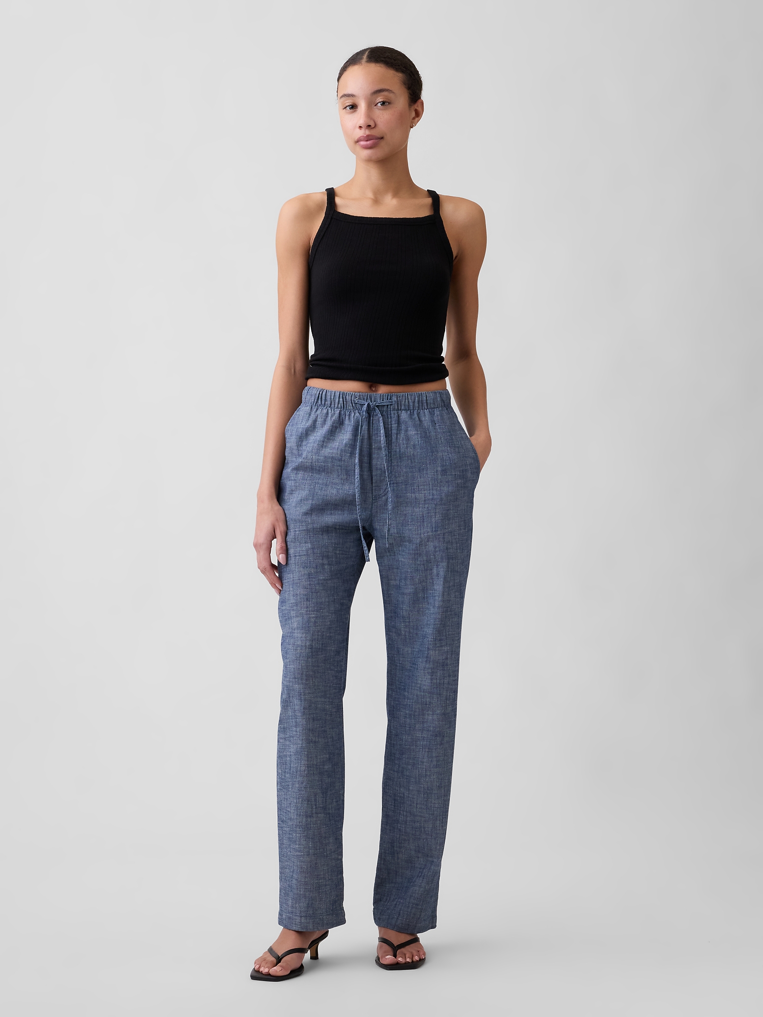 Mid Rise Easy Twill Pants | Gap Factory