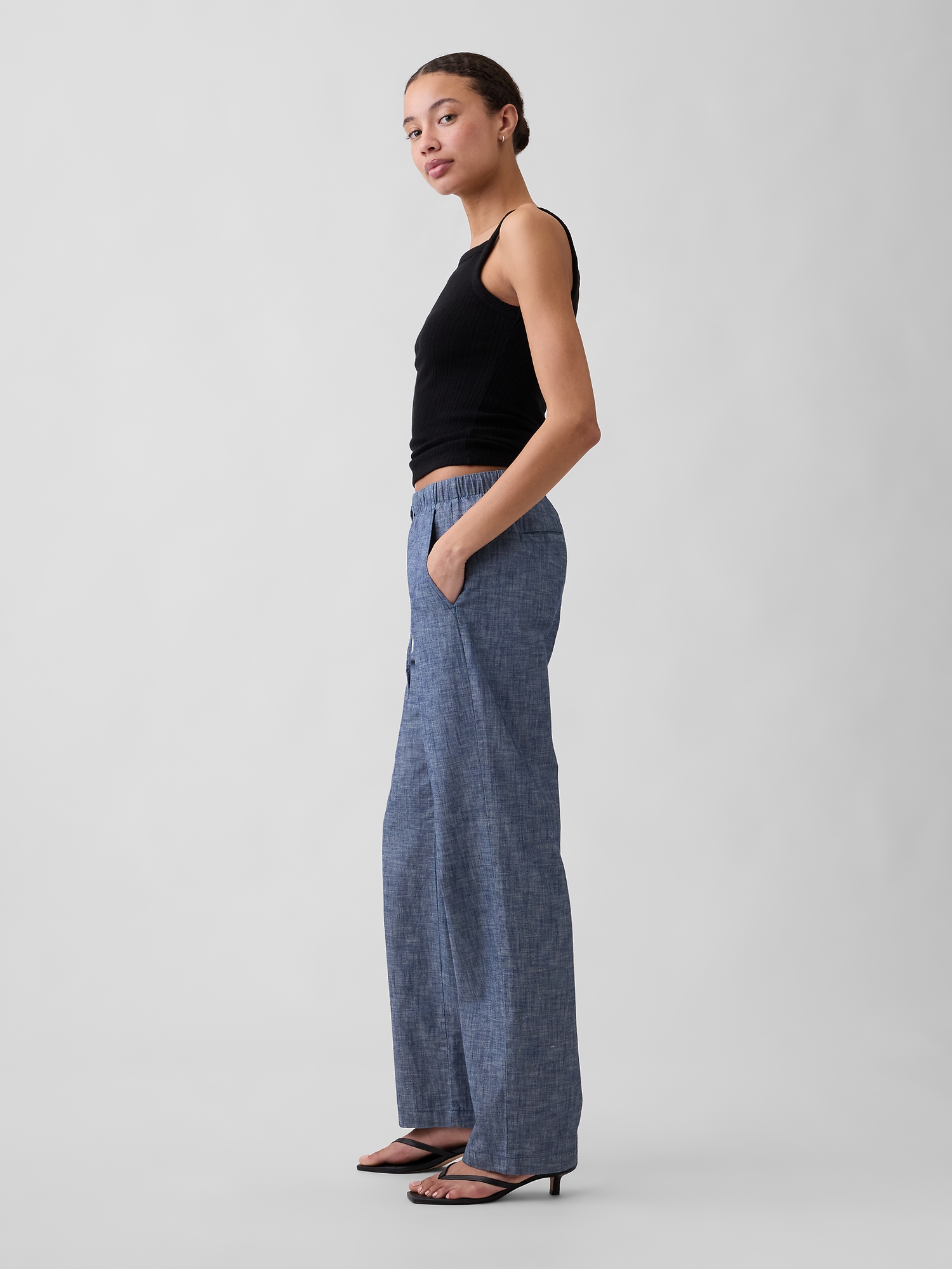 Mid Rise Easy Twill Pants | Gap Factory