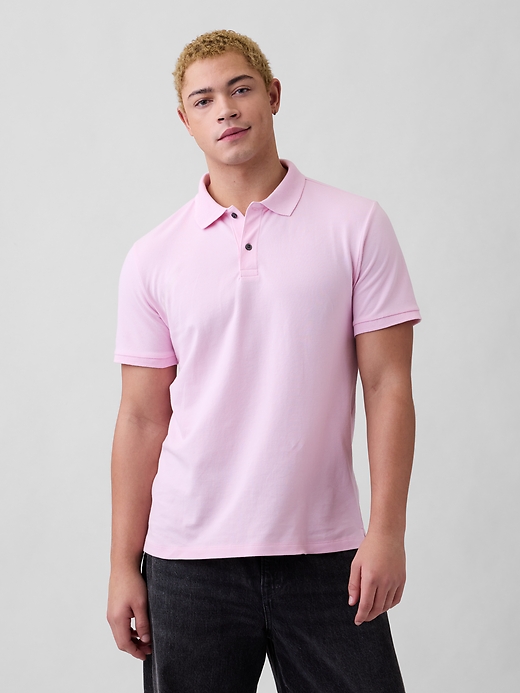 Image number 1 showing, Stretch Pique Polo Shirt
