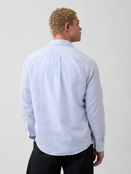Image number 2 showing, Linen-Blend Shirt in Standard Fit