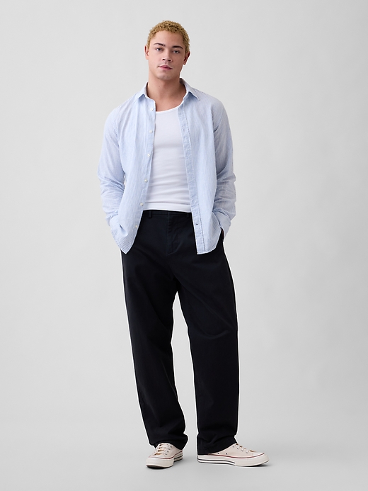 Image number 3 showing, Linen-Blend Shirt in Standard Fit