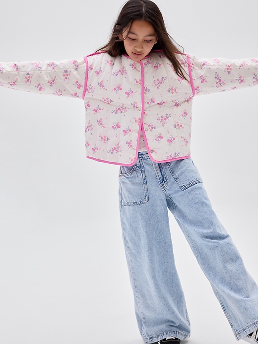 Image number 3 showing, Kids Mid Rise Baggy Utility Jeans