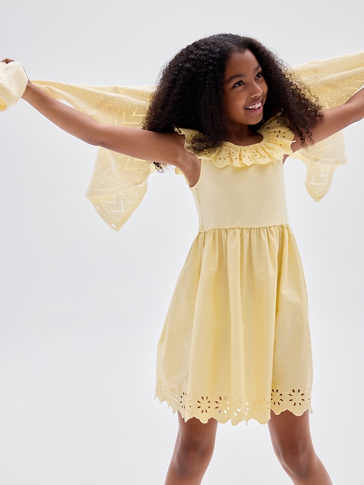 Image number 4 showing, Kids Eyelet Ruffle Dress