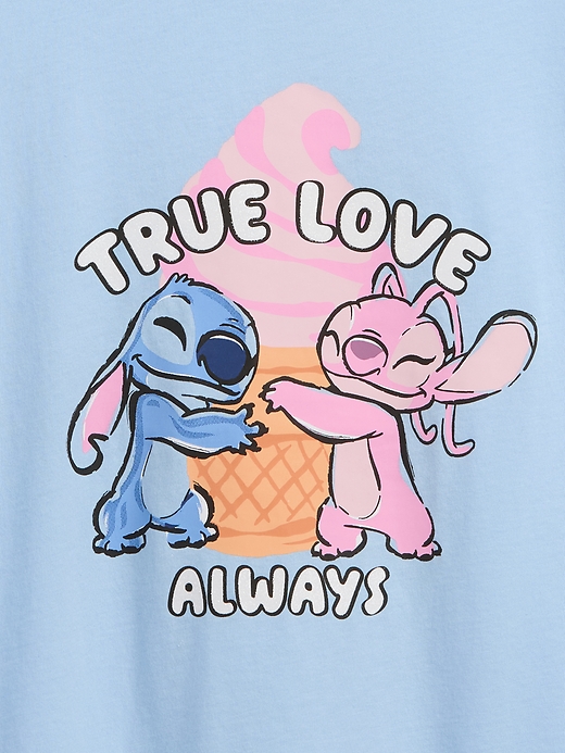 L'image numéro 3 présente T-shirt surdimensionné à imprimé Lilo et Stitch GapKids × Disney