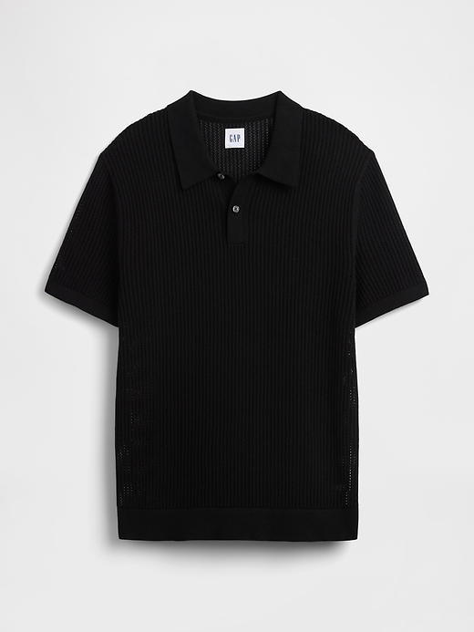 トップス wrapinknot wool POLO-SHIRT / BLACK Wool Relaxed Long-Sleeve Polo Shirt in Shirts & Tees | Vince